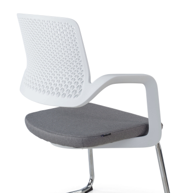 silla confidente blanco gris silla confidente tela brazos fijos 4