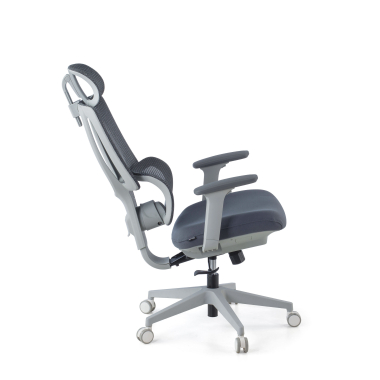 silla ergonomica blanco gris essenza malla brazos regulables 3d doble soporte lumbar reposacabezas 10