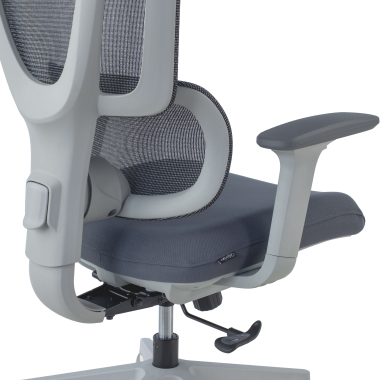 silla ergonomica blanco gris essenza malla brazos regulables 3d doble soporte lumbar reposacabezas 8