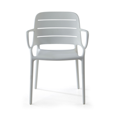 silla confidente blanco con brazos plastico brazos fijos 3