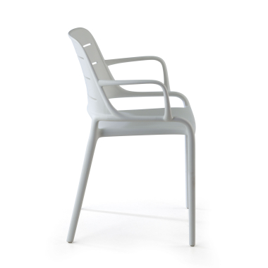 silla confidente blanco con brazos plastico brazos fijos 5