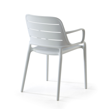 silla confidente blanco con brazos plastico brazos fijos 8