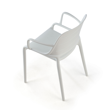 silla confidente blanco con brazos plastico brazos fijos 10