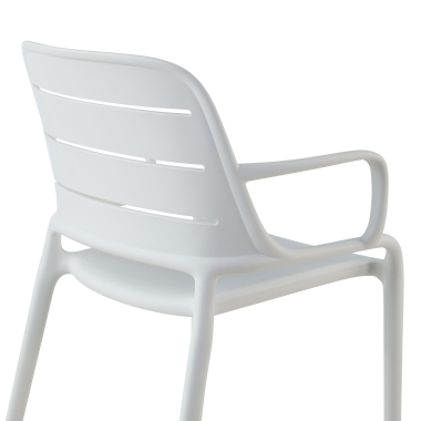 silla confidente blanco con brazos plastico brazos fijos 4