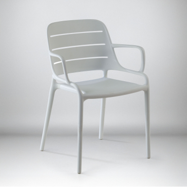 silla confidente blanco con brazos plastico brazos fijos 6