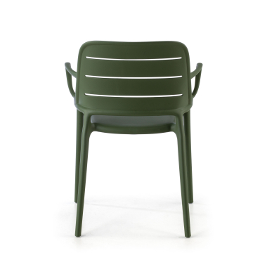 silla confidente verde con brazos plastico brazos fijos 9