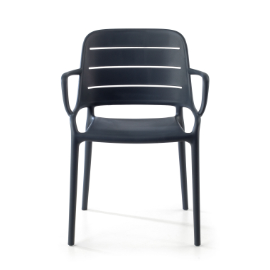 silla confidente gris con brazos plastico brazos fijos 3