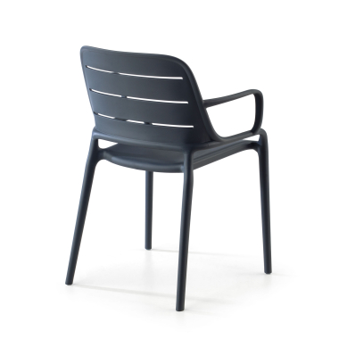 silla confidente gris con brazos plastico brazos fijos 8