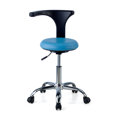 taburete de trabajo y laboratorio azul clinicpro plastico sin brazos 7