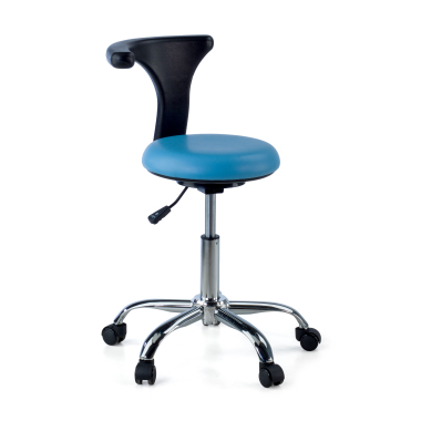 taburete de trabajo y laboratorio azul clinicpro plastico sin brazos 1