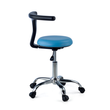 taburete de trabajo y laboratorio azul clinicpro plastico sin brazos 4