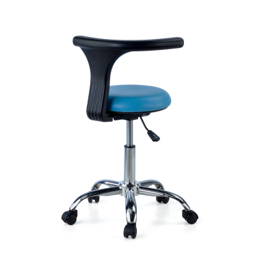 taburete de trabajo y laboratorio azul clinicpro plastico sin brazos 8