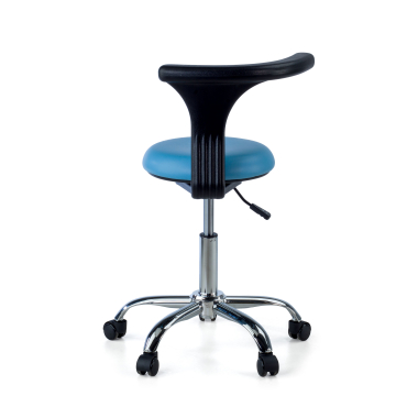 taburete de trabajo y laboratorio azul clinicpro plastico sin brazos 9