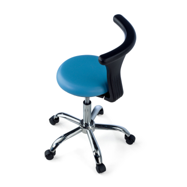 taburete de trabajo y laboratorio azul clinicpro plastico sin brazos 5