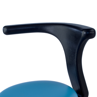 taburete de trabajo y laboratorio azul clinicpro plastico sin brazos 6