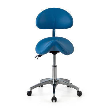 taburete de trabajo y laboratorio azul ergo clinic plastico sin brazos 5