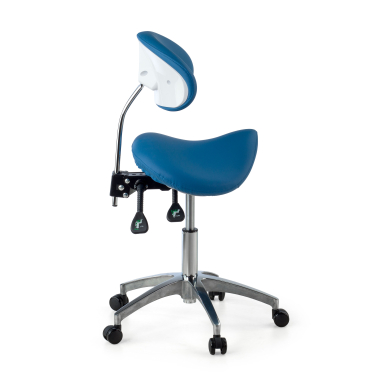 taburete de trabajo y laboratorio azul ergo clinic plastico sin brazos 9