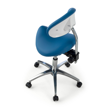 taburete de trabajo y laboratorio azul ergo clinic plastico sin brazos 6