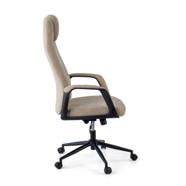 sillon de oficina beige denmark tela brazos tapizados reposacabezas 7