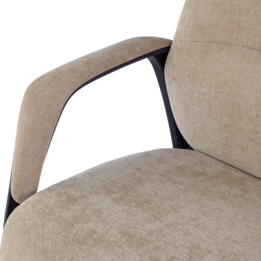 sillon de oficina beige denmark tela brazos tapizados reposacabezas 6