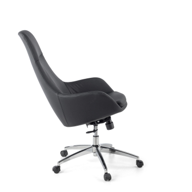 sillon de oficina negro luxus piel sintetica brazos tapizados 5