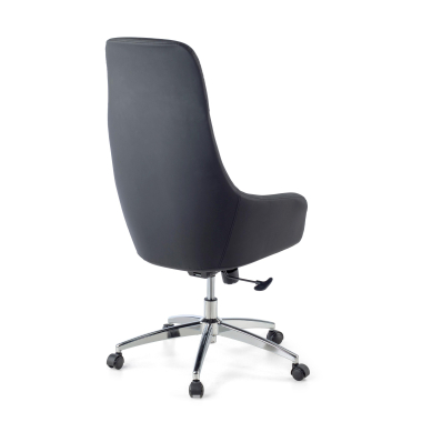 sillon de oficina negro luxus piel sintetica brazos tapizados 10