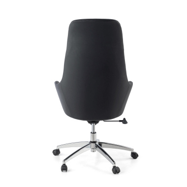 sillon de oficina negro luxus piel sintetica brazos tapizados 8