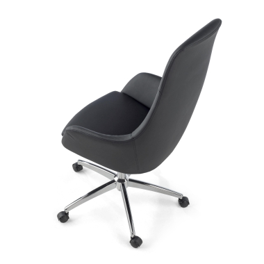 sillon de oficina negro luxus piel sintetica brazos tapizados 7