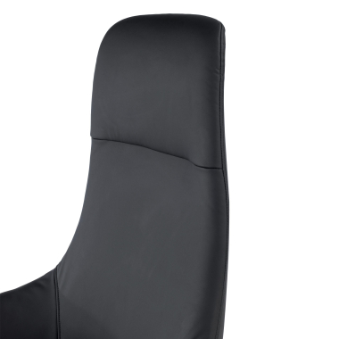 sillon de oficina negro luxus piel sintetica brazos tapizados 9