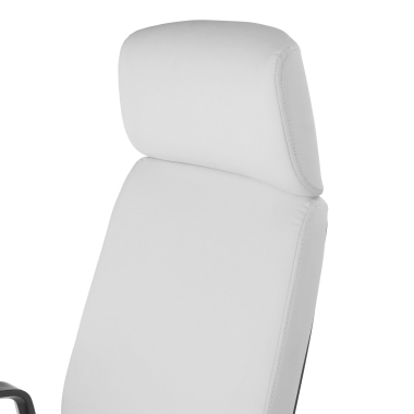 sillon de oficina blanco saranto piel sintetica brazos fijos 8