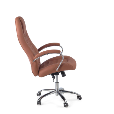 sillon de oficina marron pioneer piel sintetica brazos tapizados 5
