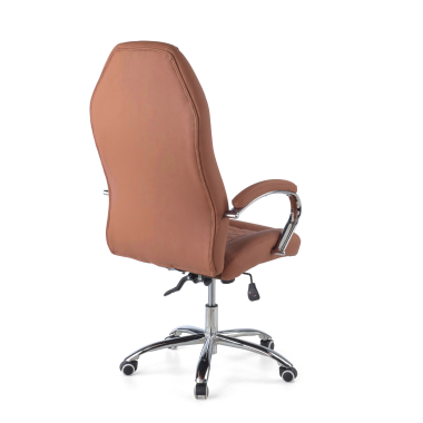sillon de oficina marron pioneer piel sintetica brazos tapizados 6