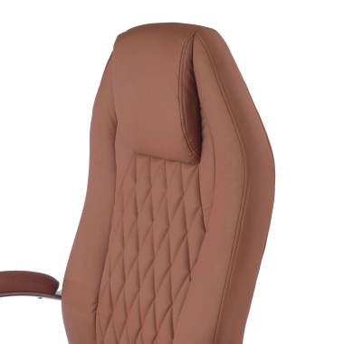 sillon de oficina marron pioneer piel sintetica brazos tapizados 10