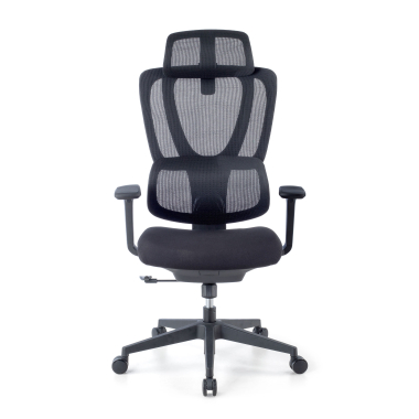 silla ergonomica negro essenza malla brazos regulables 3d doble soporte lumbar reposacabezas 3