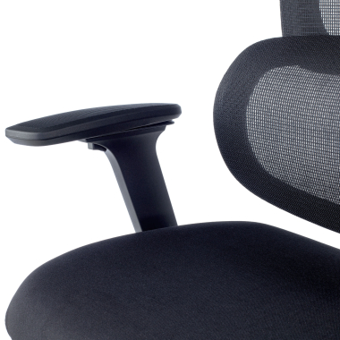 silla ergonomica negro essenza malla brazos regulables 3d doble soporte lumbar reposacabezas 12