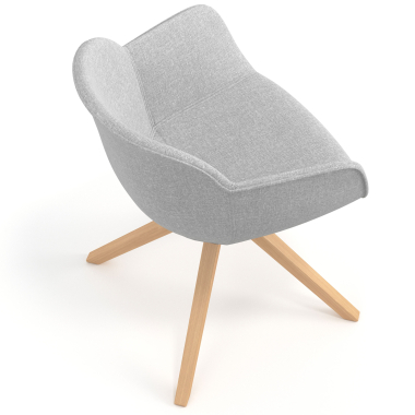 silla confidente gris giratoria nadera tela brazos tapizados 7