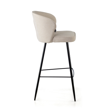taburete de oficina beige martina tela brazos tapizados 4