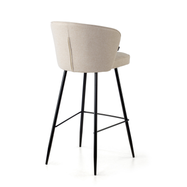 taburete de oficina beige martina tela brazos tapizados 6