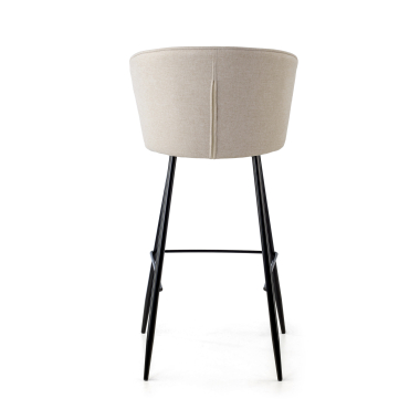 taburete de oficina beige martina tela brazos tapizados 7