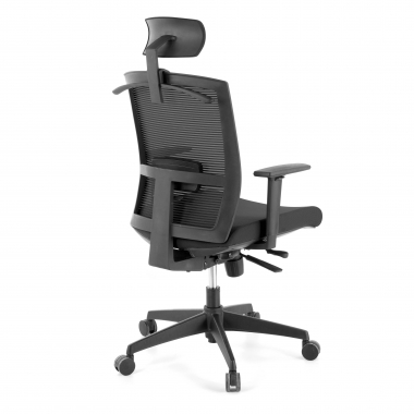 silla ergonomica negro estructura negra reposacabezas malla brazos regulables 1d soporte lumbar reposacabezas 6