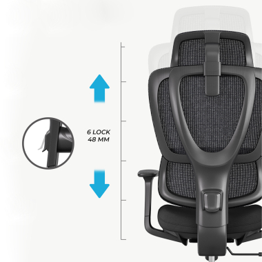 silla ergonomica negro essenza malla brazos regulables 3d doble soporte lumbar reposacabezas 11