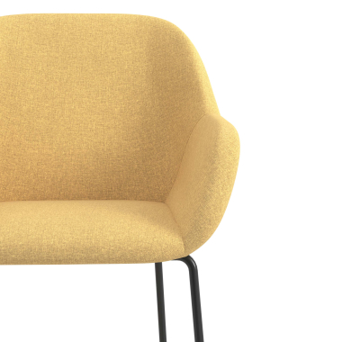 silla de visita amarillo estructura patin tela brazos tapizados 5