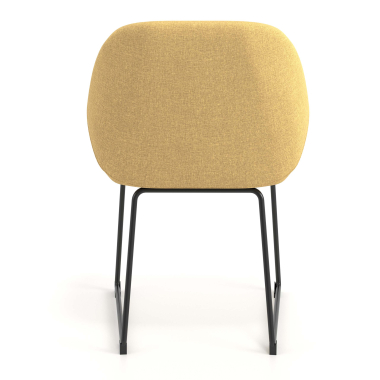 silla de visita amarillo estructura patin tela brazos tapizados 6