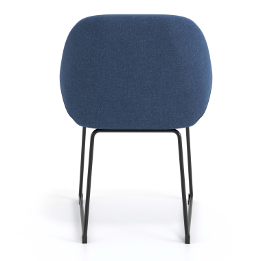 silla de visita azul estructura patin tela brazos tapizados 6