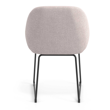 silla de visita beige estructura patin tela brazos tapizados 6