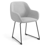 Silla Confidente Greta, 4 patas, brazos tapizados