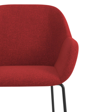 silla de visita rojo estructura patin tela brazos tapizados 5