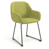 Silla de reuniones con ruedas Greta, base de aluminio