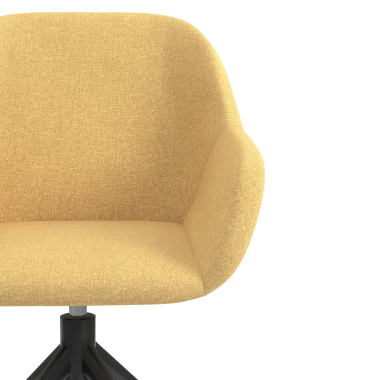 silla de reuniones negro amarillo giratoria tela brazos tapizados 5