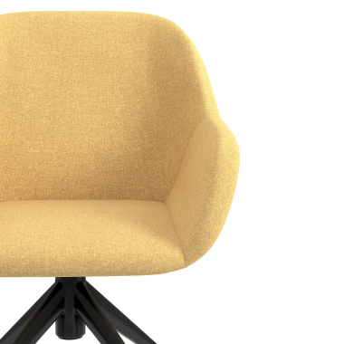 silla de reuniones negro amarillo giratoria con ruedas tela brazos tapizados 5